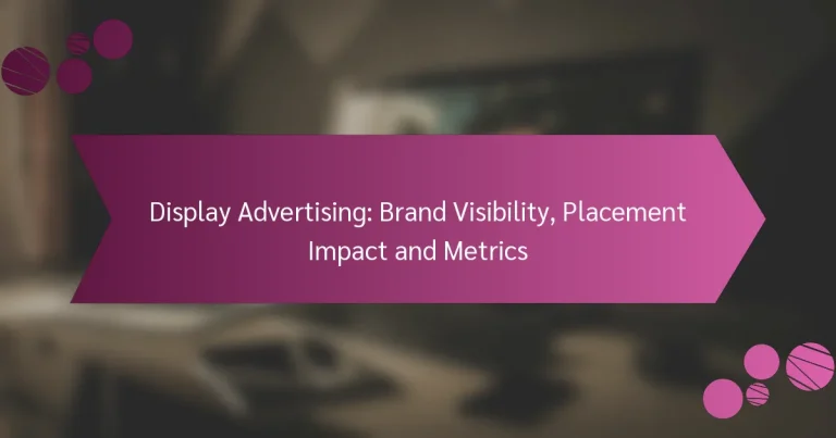Display Advertising: Brand Visibility, Placement Impact and Metrics