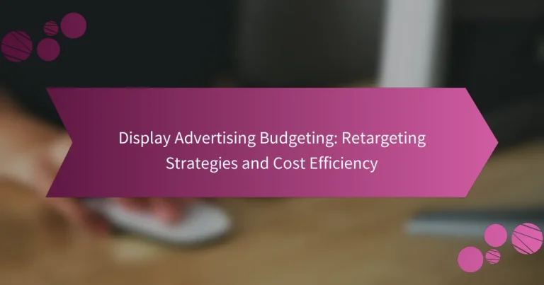 Display Advertising Budgeting: Retargeting Strategies and Cost Efficiency