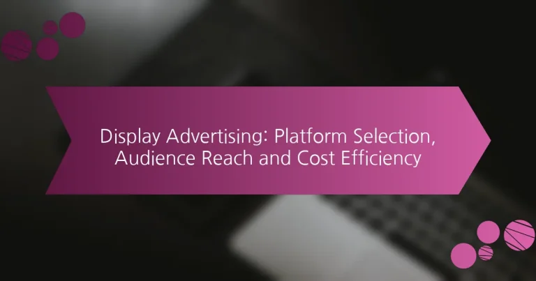 Display Advertising: Platform Selection, Audience Reach and Cost Efficiency
