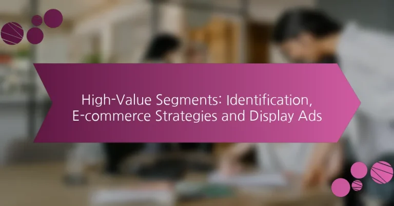 High-Value Segments: Identification, E-commerce Strategies and Display Ads