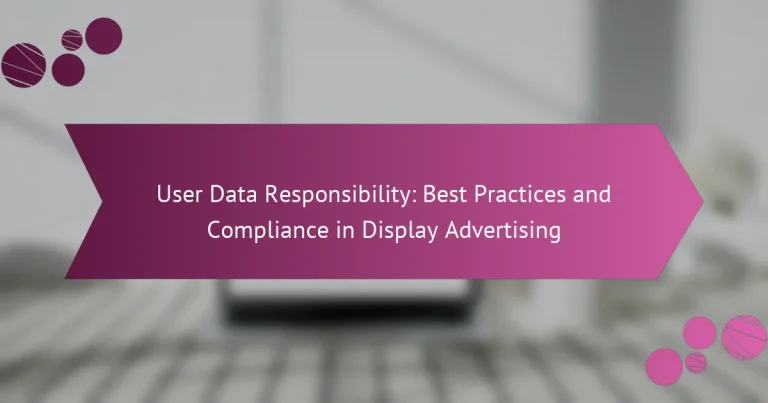 User Data Responsibility: Best Practices and Compliance in Display Advertising