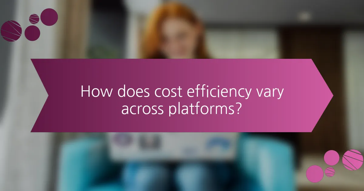 How does cost efficiency vary across platforms?