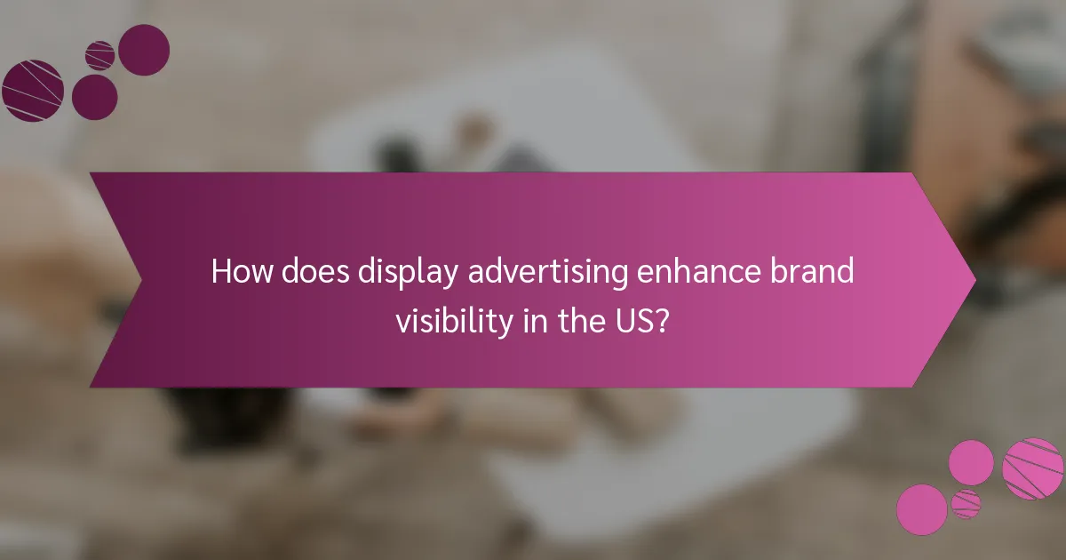 How does display advertising enhance brand visibility in the US?