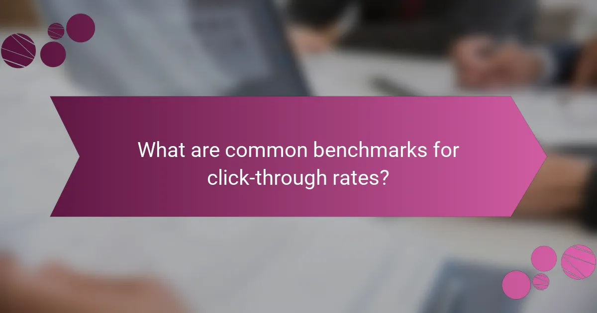 What are common benchmarks for click-through rates?