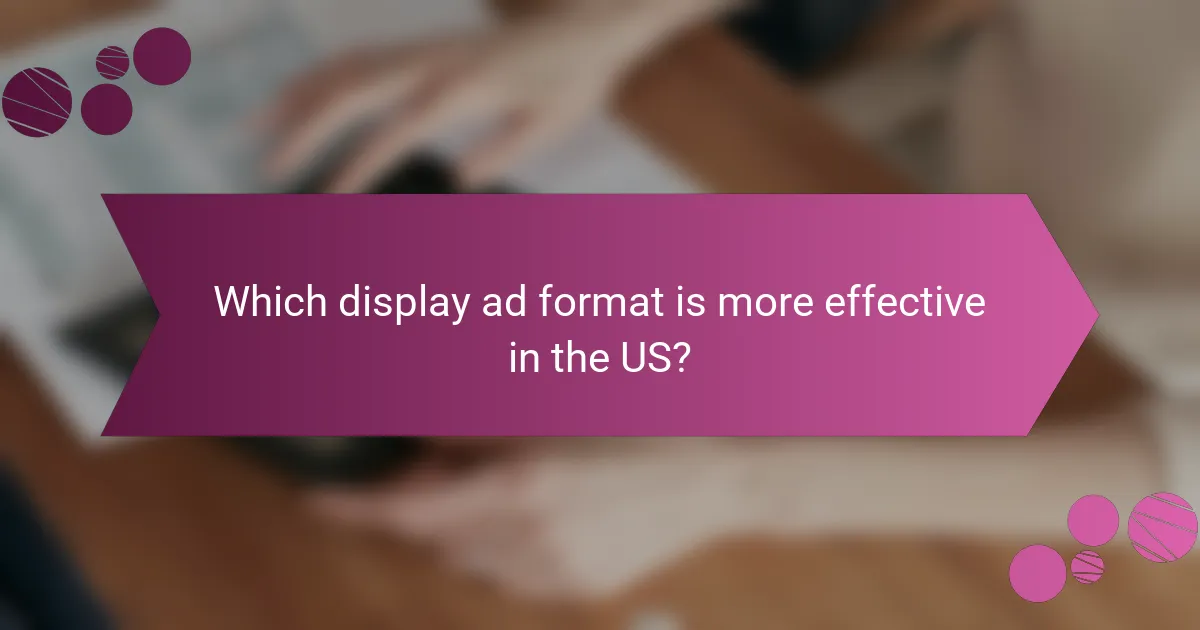 Which display ad format is more effective in the US?